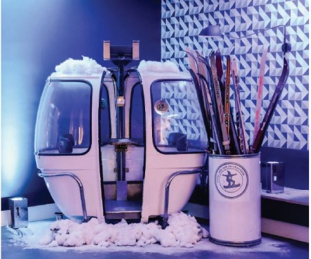 Winter terrace gondola lifts